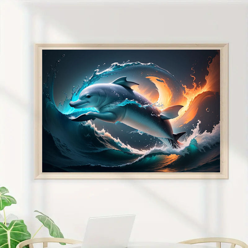 5D DIY Diamond Painting Set Full Diamond Round Water Diamond Art