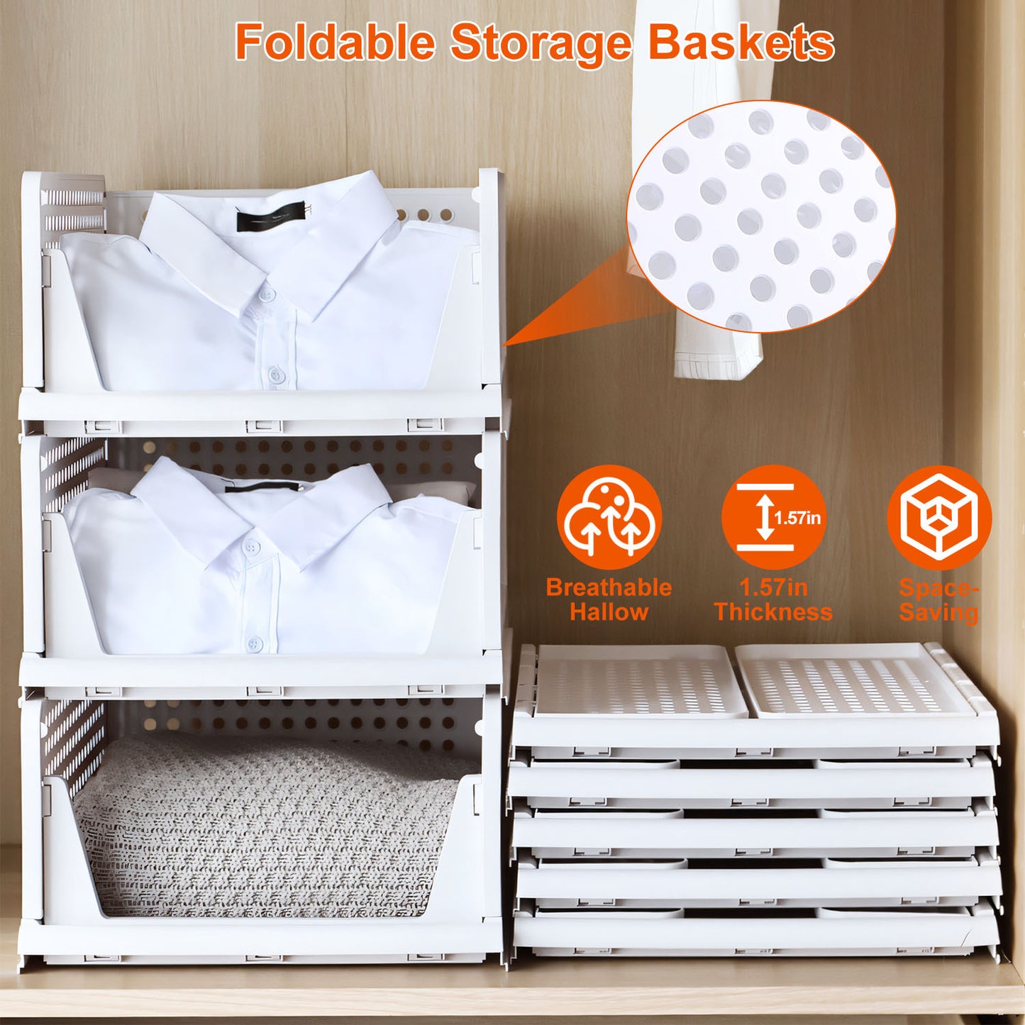 4 Packs Plastic Storage Box With Slide Rail Stackable For Living Room Bedroom Wardrobe Fedex Shipping