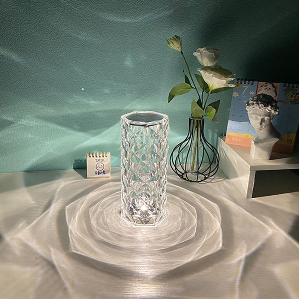 Nordic Crystal Lamp USB Table Lamps Decor