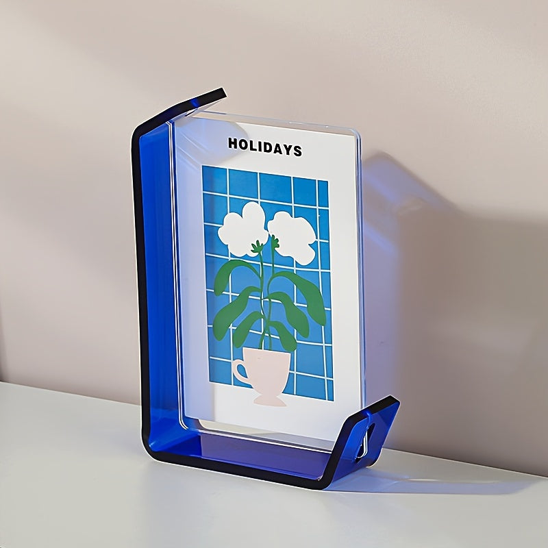 5x7 Inch Colorful Acrylic Photo Frame Box Creative Picture Holder Stylish Gradient Color Collage Frame