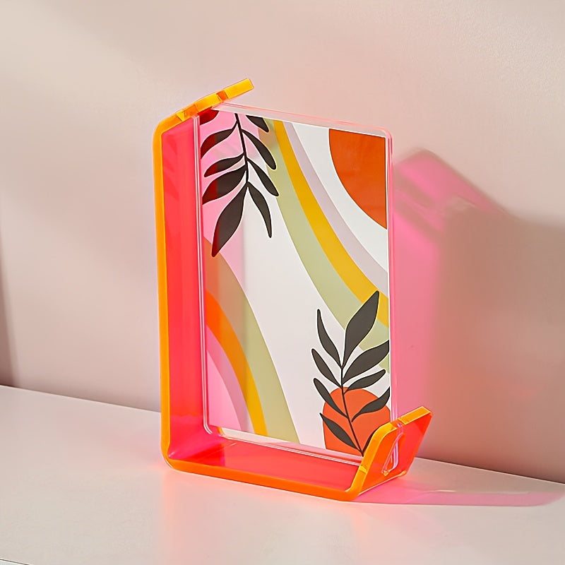 5x7 Inch Colorful Acrylic Photo Frame Box Creative Picture Holder Stylish Gradient Color Collage Frame