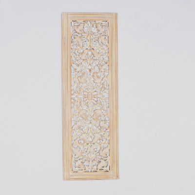Wooden Floral Hand Carved Mandala Rectanguler Wall Decor Accent-20X63