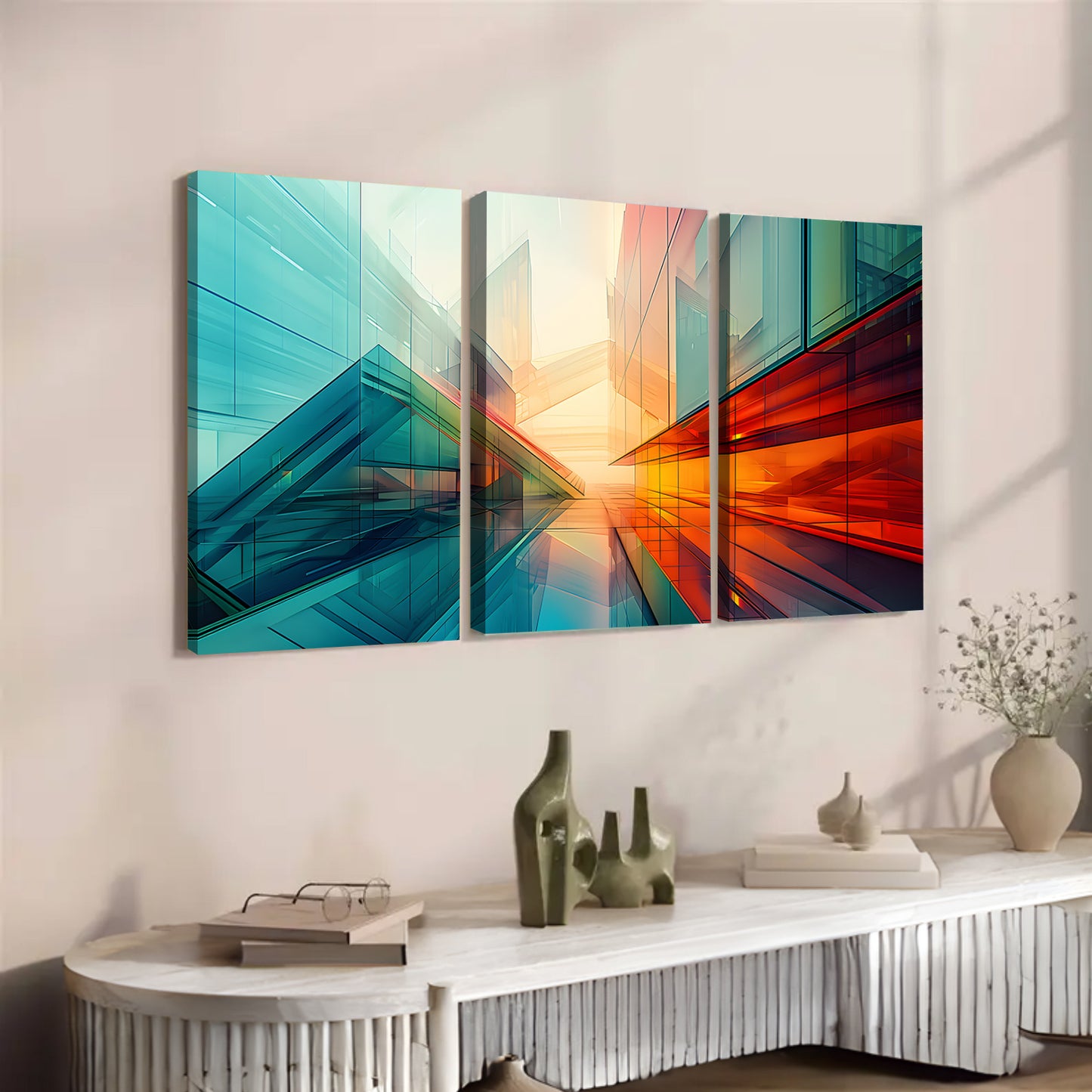 POD Customization - Modern Art Trilogy -Living Room Decoration