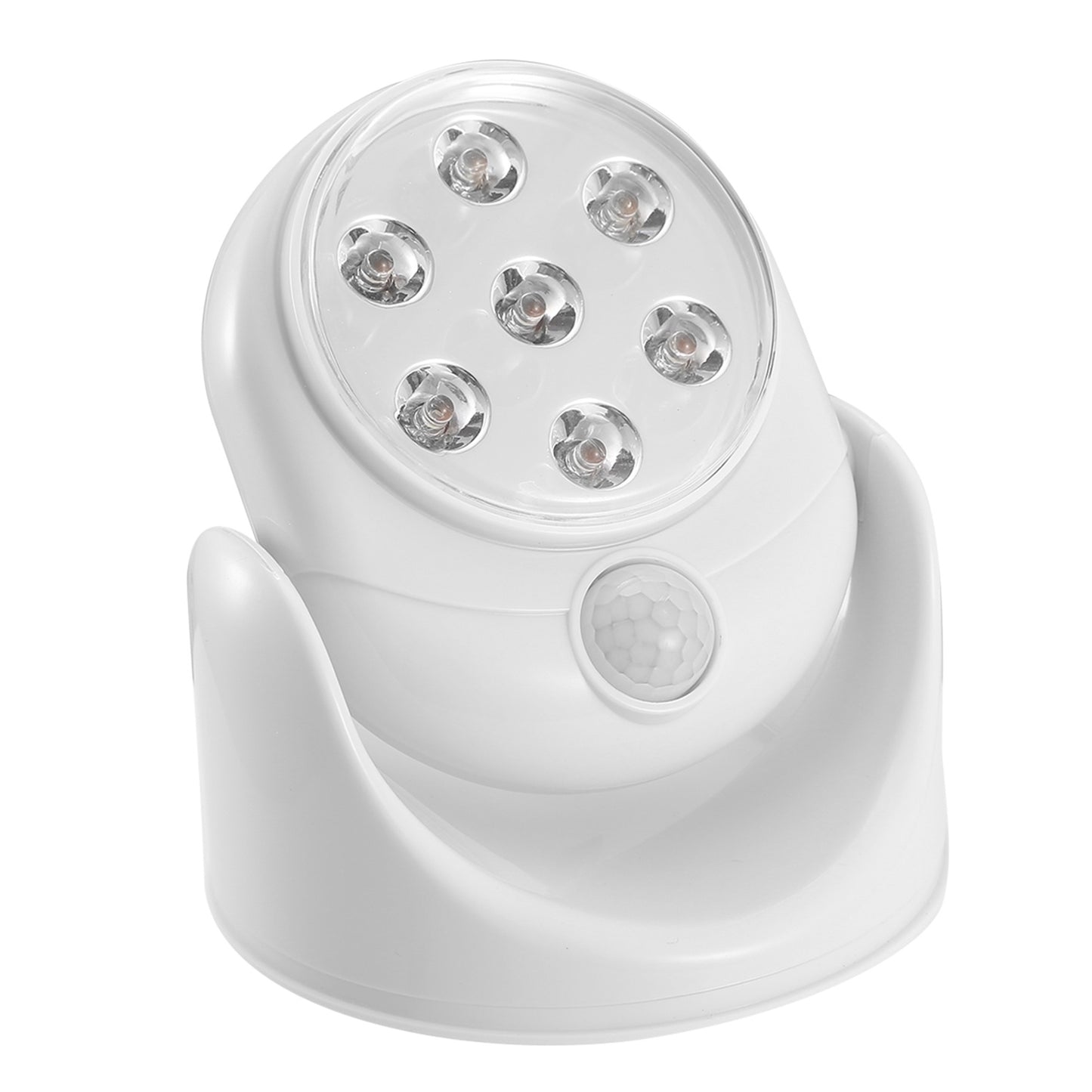 1Pc Wireless LED Spotlight Night Lamp 360 Degree Rotatable With 90 Degree Motion Sensor Battery Operated With 23ft Sensing Range For Closet Bathroom