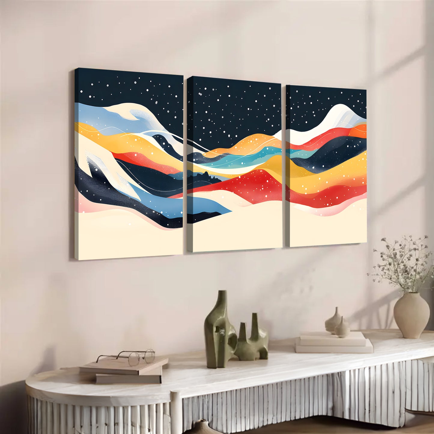 POD Customization - Modern Art Trilogy -Living Room Decoration